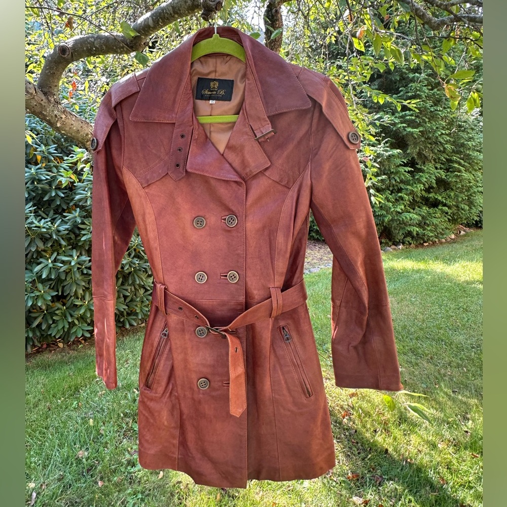 Beautiful Cognac Leather Jacket IT 40 US 0